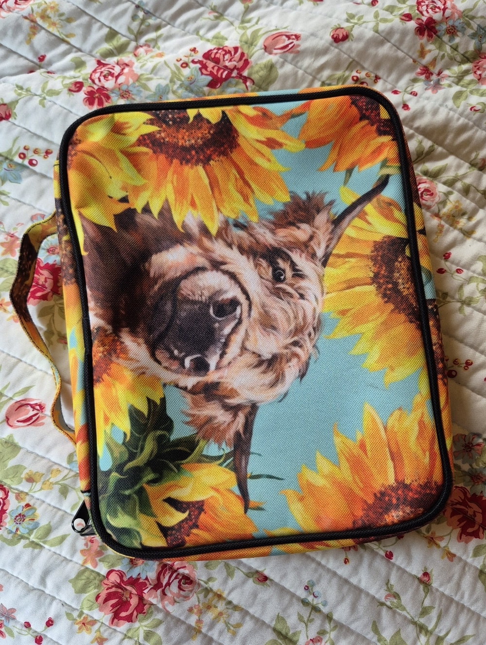 ❤️‍🔥 New Cow Sunflower Large Bible Cover Carry Case